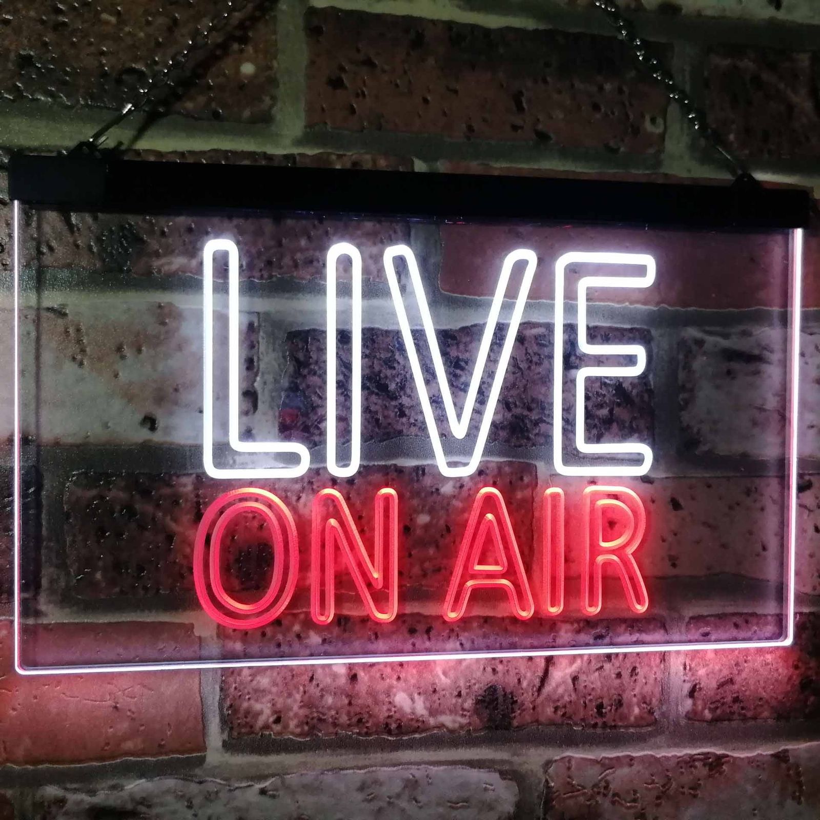 On Air Live Recording Studio Dual Color Led Neon Sign